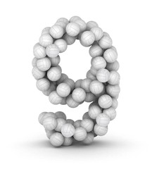 Number 9, from voleyballs