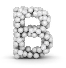 Letter B, from voleyballs