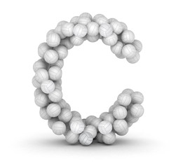 Letter C, from voleyballs