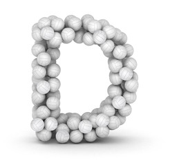 Letter D, from voleyballs