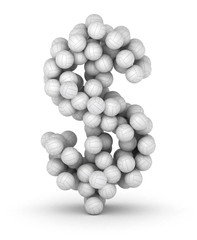 Dollar sign , from voleyballs