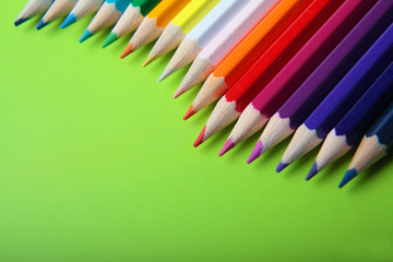 Bright multicolor pencils