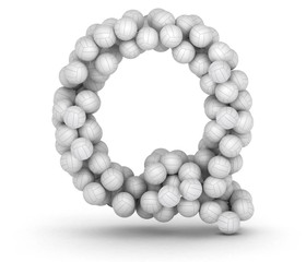 Letter Q, from voleyballs