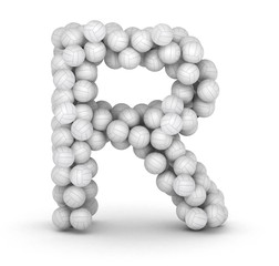 Letter R, from voleyballs