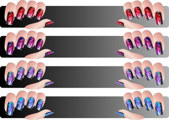 manicure banners set