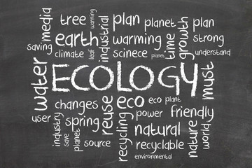 Ecology and natur word cloud