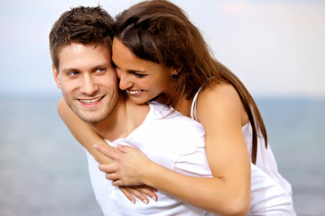 Fototapeta premium Attractive Couple Enjoying Their Vacation