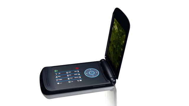 Generic Clamshell Phone Showing Video