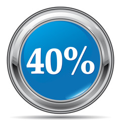 40 PERCENT ICON