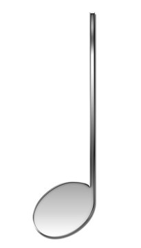 Viertelnote Metall silber