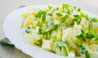 Potato salad with spring onion