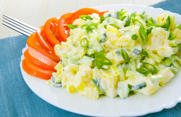 Potato salad with spring onion