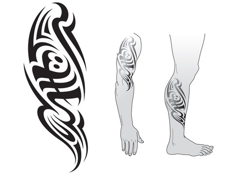 Naklejki Tribal tattoo pattern