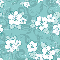 Seamless ibiscus vintage © iostephy.com