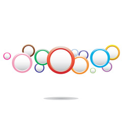Abstract colorful background with circles