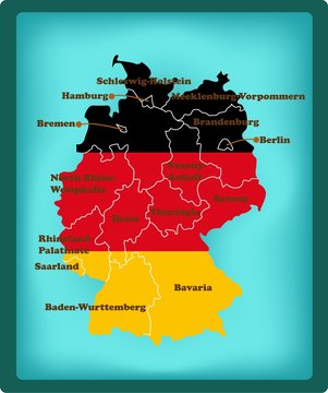 background map of Germany