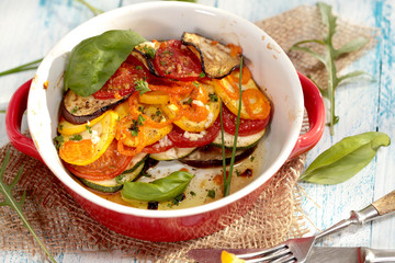 Ratatouille in Auflaufform