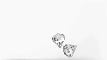 Diamonds rebounding in super slow motion - Powered by Adobe