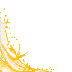 Orange splash isolated on white