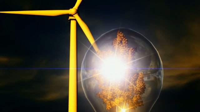 Clean energy concept footage