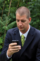 Business Man Texting
