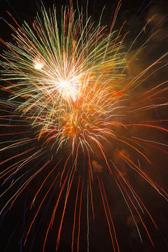 Fireworks exploding in sky