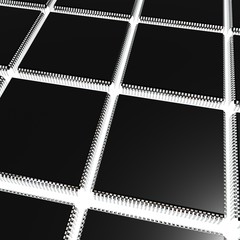 Microchips isolated on white background