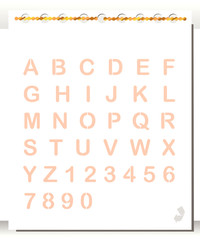 Note Pad with Alphabet And Numbers