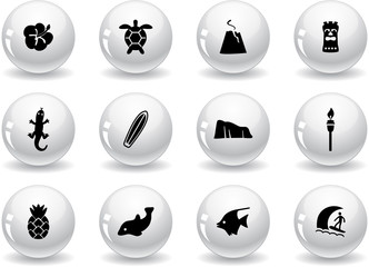 Web buttons, Hawaii icons