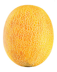 Ripe cantaloupe isolated on a white background