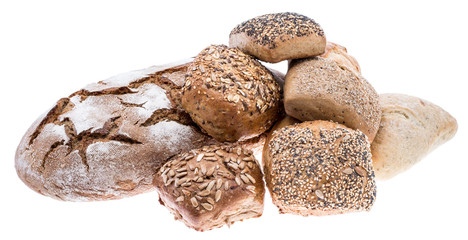 Isolated heap of bread