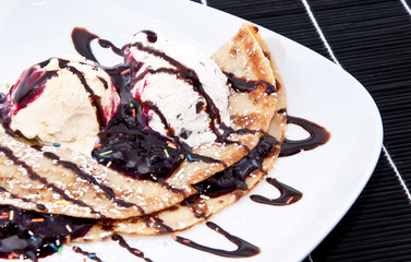 Pan Cake with Ice Cream