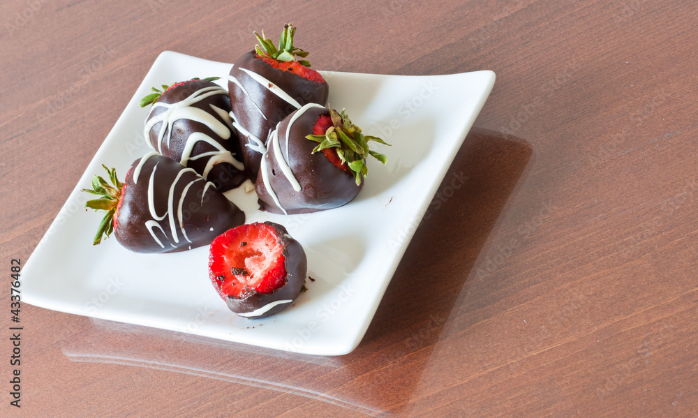 Poster chocolate covered strawberries