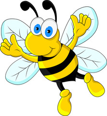 funny bee cartoon character