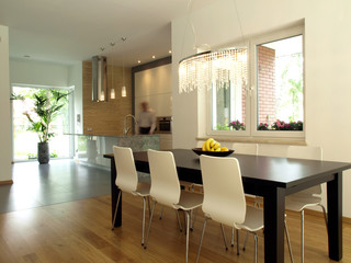 Dining room and kitchen