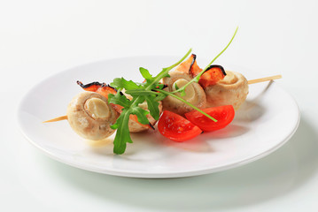 Mushroom skewer