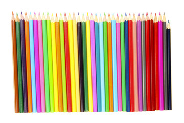 Color pencils isolated on white