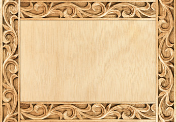 flower carved frame