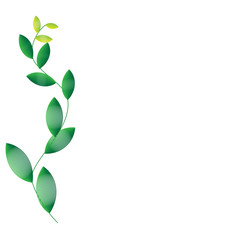 Leaf of frame on background