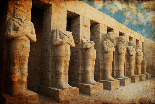 The statue of Ramses, Temple of Karnak, Luxor, Egypt.