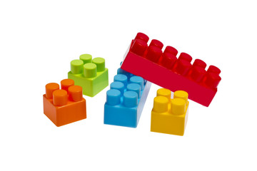 blocks plastic toy blocks, red, blue, green, yellow, orange