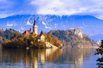 Bled with lake, Slovenia, Europe