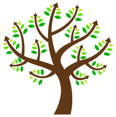 Fototapeta premium Tree with Arrows