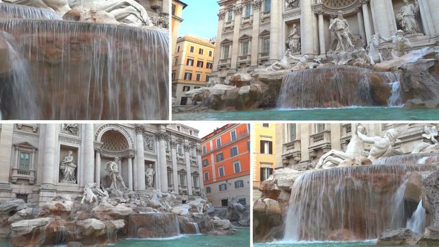 fontana di trevi collage