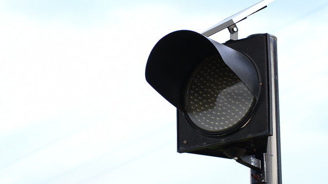 Traffic warning signs built in solar cell