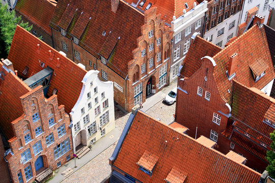 L&uuml;beck von oben
