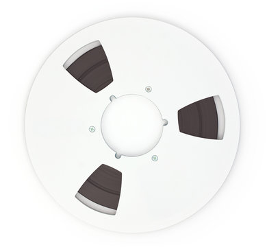 Open Reel Tape Quarter Inch Tape on white background