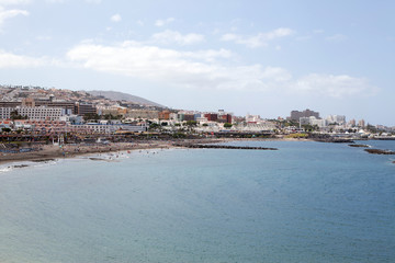 Fototapeta na wymiar Beach of Tenerife one of the Canary Islands Adeje