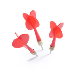 three darts isolated on white