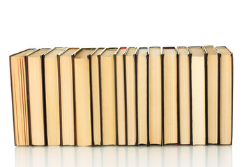 pile of books isolated on white background